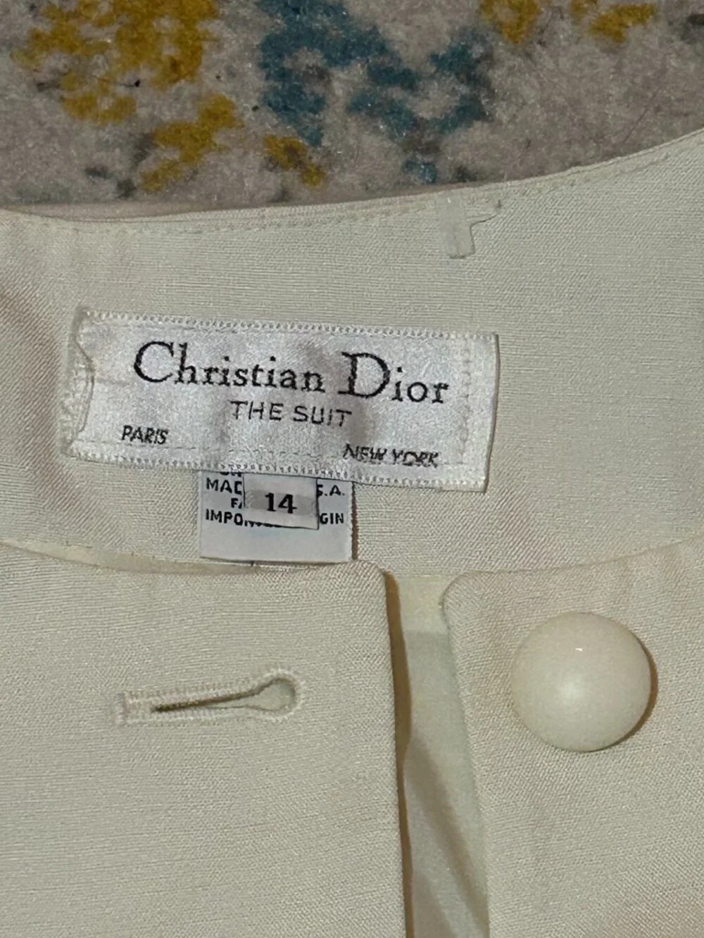 Christian Dior Professional Jacket Ivory Cream